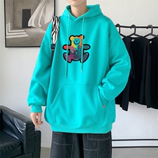 L2475P48韩版ins男士学生宽松运动连帽卫衣秋冬加绒情侣外套，男装卫衣，星座510A-1