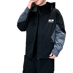 羽绒服男短款宽松工装外套男机能口袋冬季连帽潮 A436-2166图片