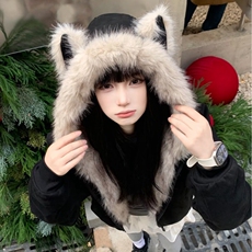 黑色毛领棉服厚外套女2025冬装新款超好看复古座山雕夹棉衣，男装棉衣，星座218-8