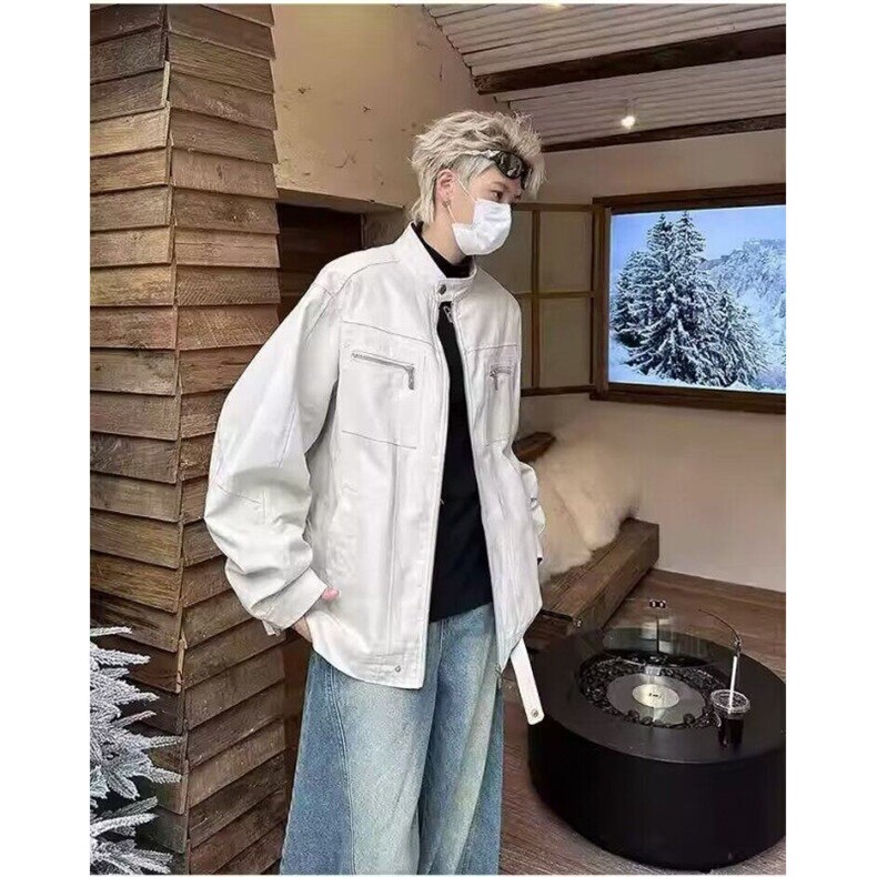 哈灵顿工装立领夹克男春秋季美式复古宽松休闲百搭水洗机车服外套,男装夹克,星座506A