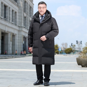 中老年爸爸装锁温背带中长款90%鹅绒服连帽外套H86-P310488元