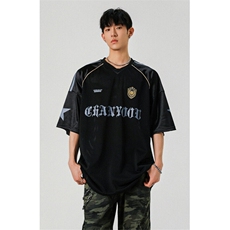 706-T0220-P38夏季美式设计感透气冰球服潮牌痞帅篮球服短袖T，男装T恤，星座706