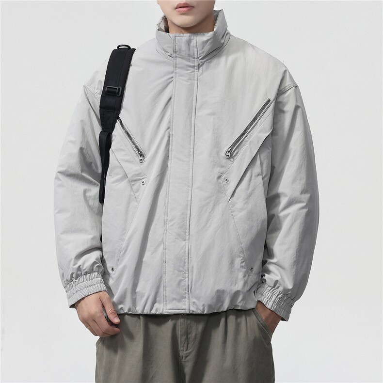夹棉2025秋冬新款立领工装夹克男女户外登山服棉服,男装棉衣,电商D215