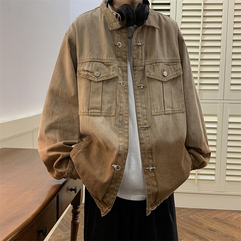 2023春装大码牛仔双色渐变外套夹克226-3-JK686-P98图片