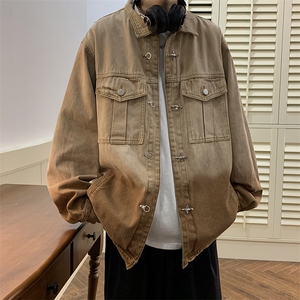 2023春装大码牛仔双色渐变外套夹克226-3-JK686-P98图片