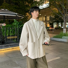 中长款毛衣大衣风衣休闲呢子西服英伦风潮牌外套504-F69-P85控128，男装针织衫/毛衣，星座504