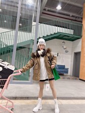 爆版中长款大毛领派克服排单款好卖，其它，金地雪