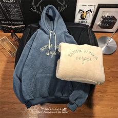 703-W199-P55秋冬羊羔毛拉绒绣花卫衣，男装卫衣，星座703