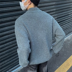 得物品质秋款男V领毛衣开衫道袍针织衫休闲外套M86P72，男装针织衫/毛衣，星座1013-1