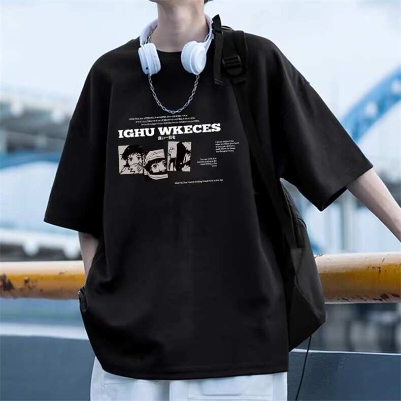 日系cityboy短袖t恤男生夏季2025新款少年感穿搭潮牌潮流半袖上衣,男装T恤,星座218-1（原230）