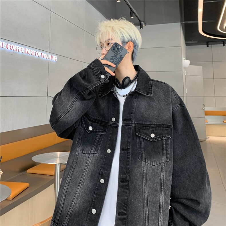 2025新款抖音品质男士水洗工装牛仔夹克外套上衣N1077/P98,男装工装外套,星座202
