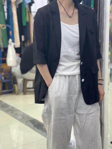 苎麻西装，女装西装，衣九八依