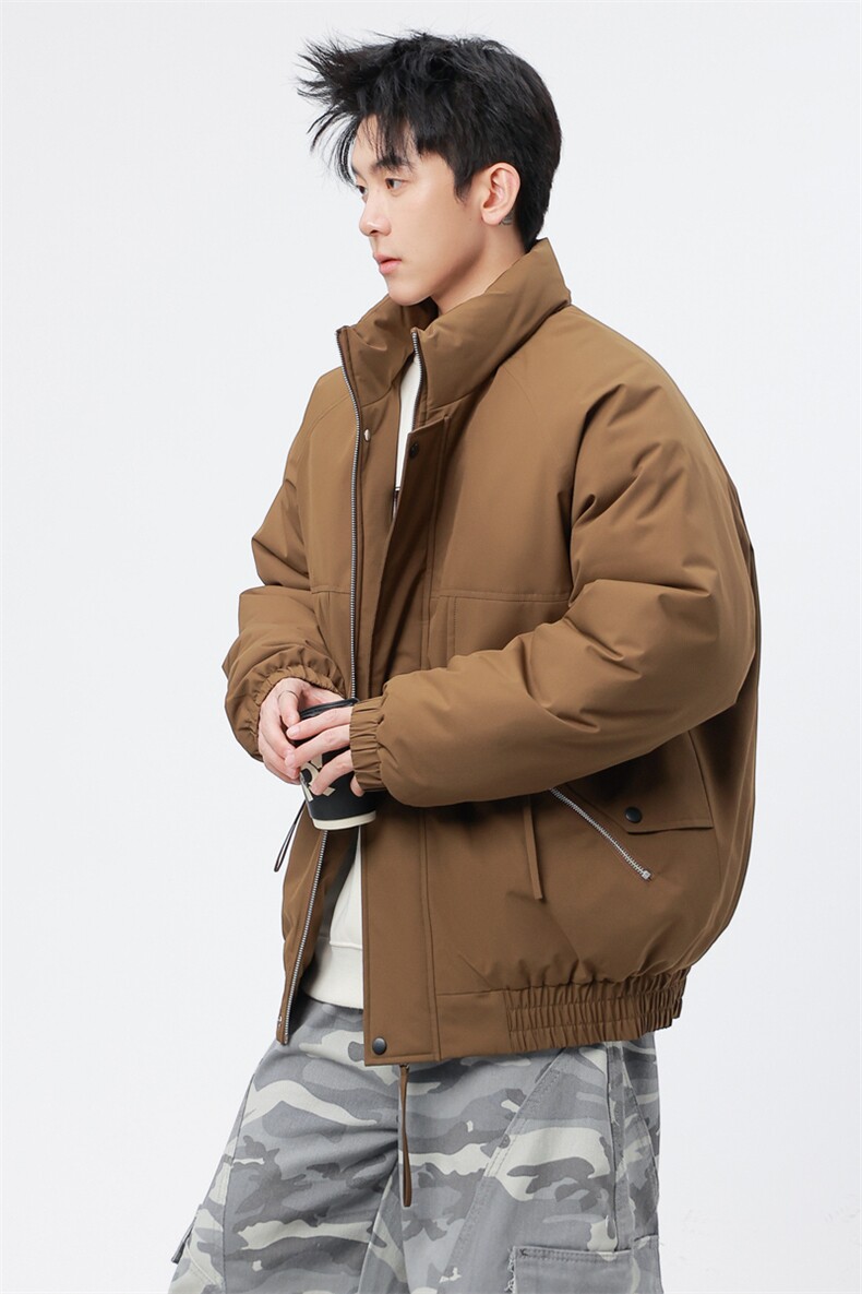 自家图有视频加棉加厚潮牌防风防寒保暖立领外套棉服M2571p85,男装棉衣,电商D315