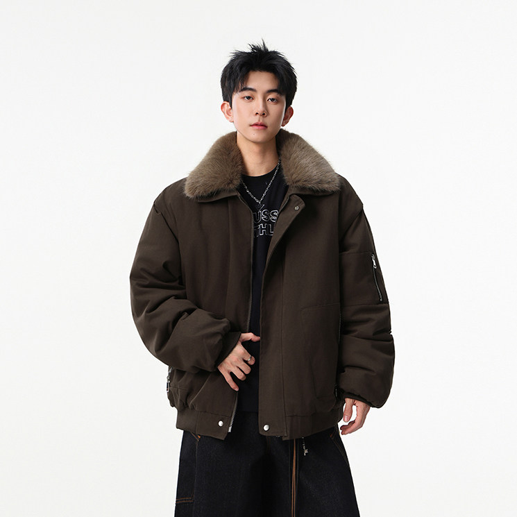 现货-冬季美式大毛领毛领棉服外套潮牌棉衣218-7-M134-P155-控208,男装棉衣,星座218-7