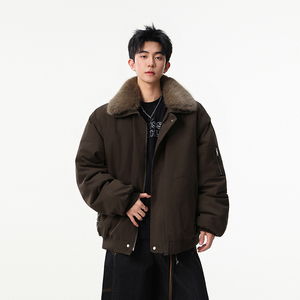 现货-冬季美式大毛领毛领棉服外套潮牌棉衣218-7-M134-P155-控208图片