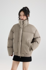 冬季clean立领棉服中性加厚PU皮短款棉衣HZ8810-特P72不议价，男装棉衣，星座610B-1