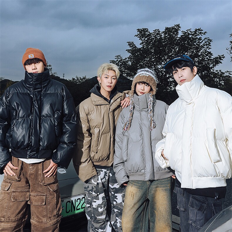 每天入仓千件可来仓库现看.防水防污立领pu皮棉服218-7-M120-特60，男装棉衣，星座218-7