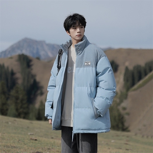 冬季青少年灯芯绒立领拼接外套休闲百搭面包服棉服5302-P78图片