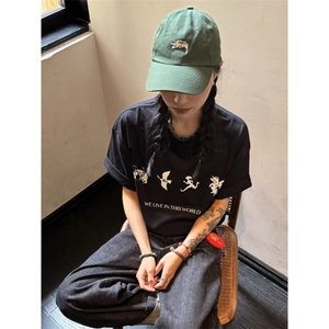 夏季美式潮牌时尚休闲夏天好看舒适重磅纯棉短袖T恤男士上衣图片