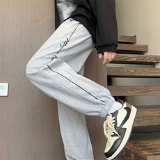 休闲裤男款春秋潮牌宽松束脚裤子男时尚帅气青少年长裤K526-P43，男装休闲裤，星座308B-2