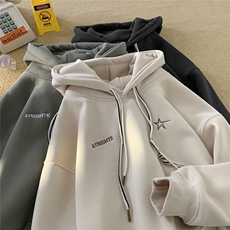 秋冬刺绣卫衣上衣加绒加厚D329-QM637-P65-控88，男装卫衣，电商D329