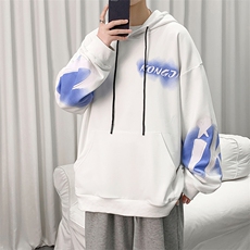 7XL-M2023春季新款白色连帽卫衣外套男加肥加大码休闲长袖上衣，男装卫衣，钱塘717(原712)