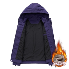 AJ233-90冬季加绒加厚连帽冲锋衣防风防水棉衣外套，男装棉衣，星座109