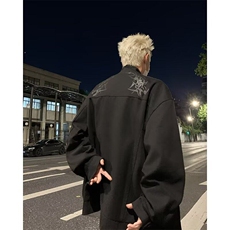 牛仔外套男士韩版潮流高街帅气2025春季ins宽松夹克W5911-P87，男装工装外套，星座412-3