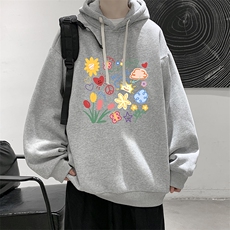 纯棉连帽卫衣男大码运动帽衫宽松薄WY2319-P35加绒款-P40，男装卫衣，电商A040