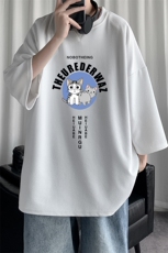 Q11160-P30春夏季七分袖t恤男大码五分袖男短袖中袖，男装T恤，电商A040