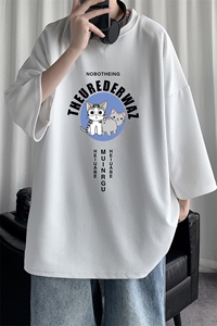 Q11160-P30 春夏季七分袖t恤男大码五分袖男短袖中袖图片