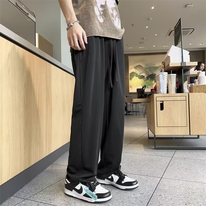 美式休闲裤男士宽松垂感直筒阔腿裤潮牌运动拖地长裤子AK709-p26,男装休闲裤,星座1008