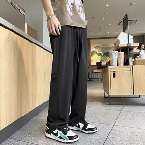美式休闲裤男士宽松垂感直筒阔腿裤潮牌运动拖地长裤子AK709-p26图片