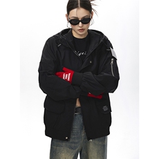 可二开发光贴片连帽工装冲锋衣大码M-5XL夹克女JK78076P85控128，男装夹克，星座227-7