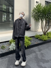 自家图，博主风cleanfit外套男短款撞色美式飞行员夹克JK2407-P95，男装牛仔裤，星座1007（原301D）