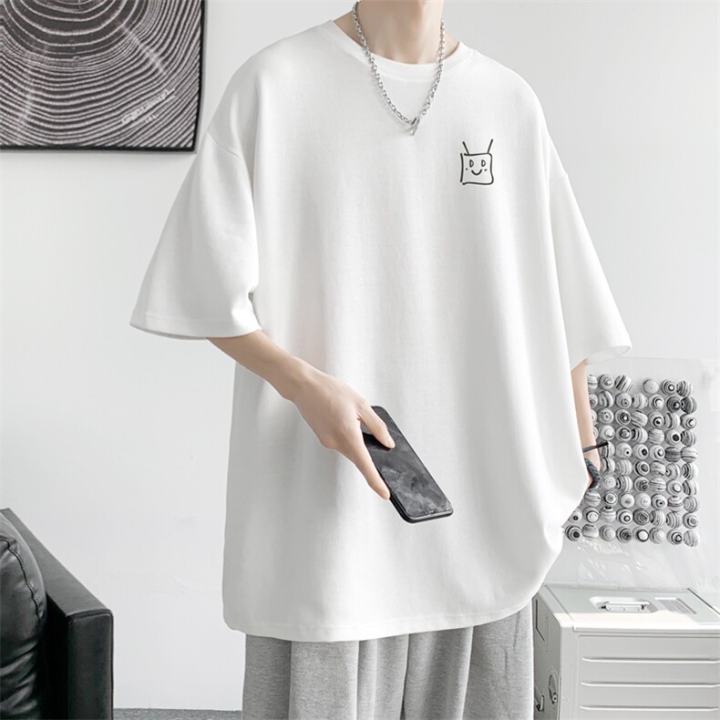 已注册/夏季内景重磅休闲纯棉短袖T恤男宽松圆领体恤衫DT9694/P25,男装T恤,电商B316