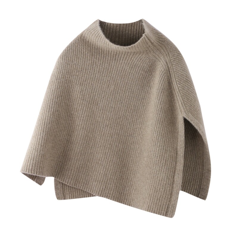 2025新款时尚百搭通勤简约休闲斗篷披肩，披肩，朝思纯山羊绒