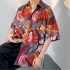 夏威夷风三亚泰旅游短袖花衬衫男海南岛T5104-P26，男装衬衫，星座1109-3