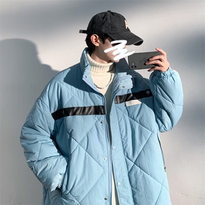 ！2023冬季新款立领菱形格棉服潮流情侣外套MYTC121P75图片