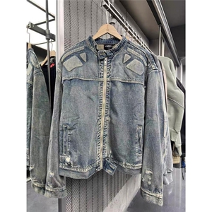 有货。美式牛仔外套男女机车夹克W6972-P77图片