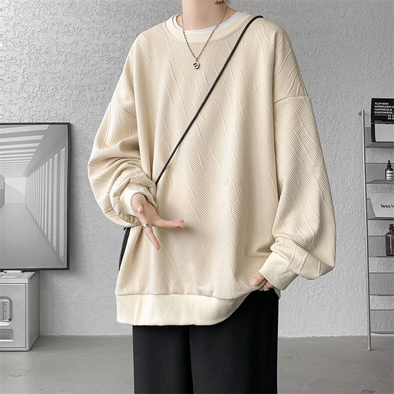 卫衣男秋季新款港风宽松提花套头上衣WY6633-特P28，男装卫衣，星座214-3