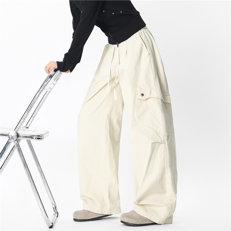 抖音品质高街美式抽绳大口袋宽松工装裤B315-K25300-特p45控88,男装休闲裤,电商B315