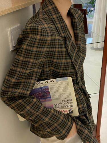 【现货】秋季新品格子工艺西装，女装西装，摩格