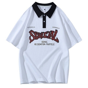 25066-特P40夏季休闲时尚T恤男短袖打底衫学生宽松翻领短袖POLO衫图片