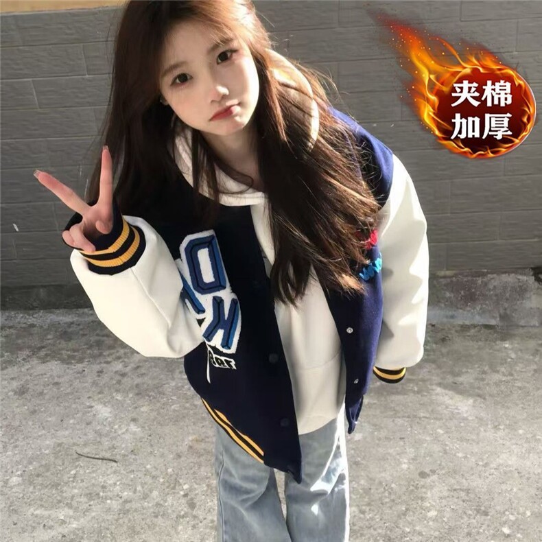 1506/QF9210/P70美式复古潮字母刺绣棒球服,女装职业装,星座1506