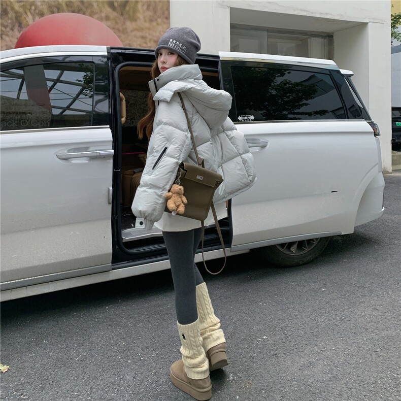 现货新款东大门加厚保暖羽绒服百搭连帽面包服女装外套,女装羽绒服,网红馆