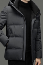 冬季新款男装加厚保暖连帽羽绒服中年商务休闲男士宽松免烫外套，男装羽绒服，电商B212（原钱塘6029）