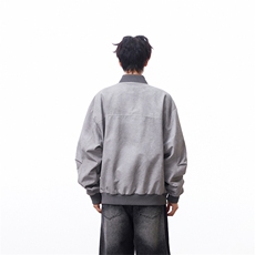 春秋季美式高街舒适亲肤设计感个性小众简约宽松夹克外套6609-P70，男装夹克，电商B306