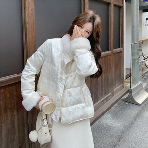 2025羽绒服短款50白鸭绒新中式RF2C290-7801#-P295-K399图片