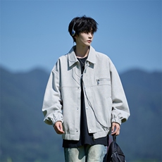 JK8869-P87L-9XL2025秋冬新款翻领工装夹克外套控158，男装夹克，星座109